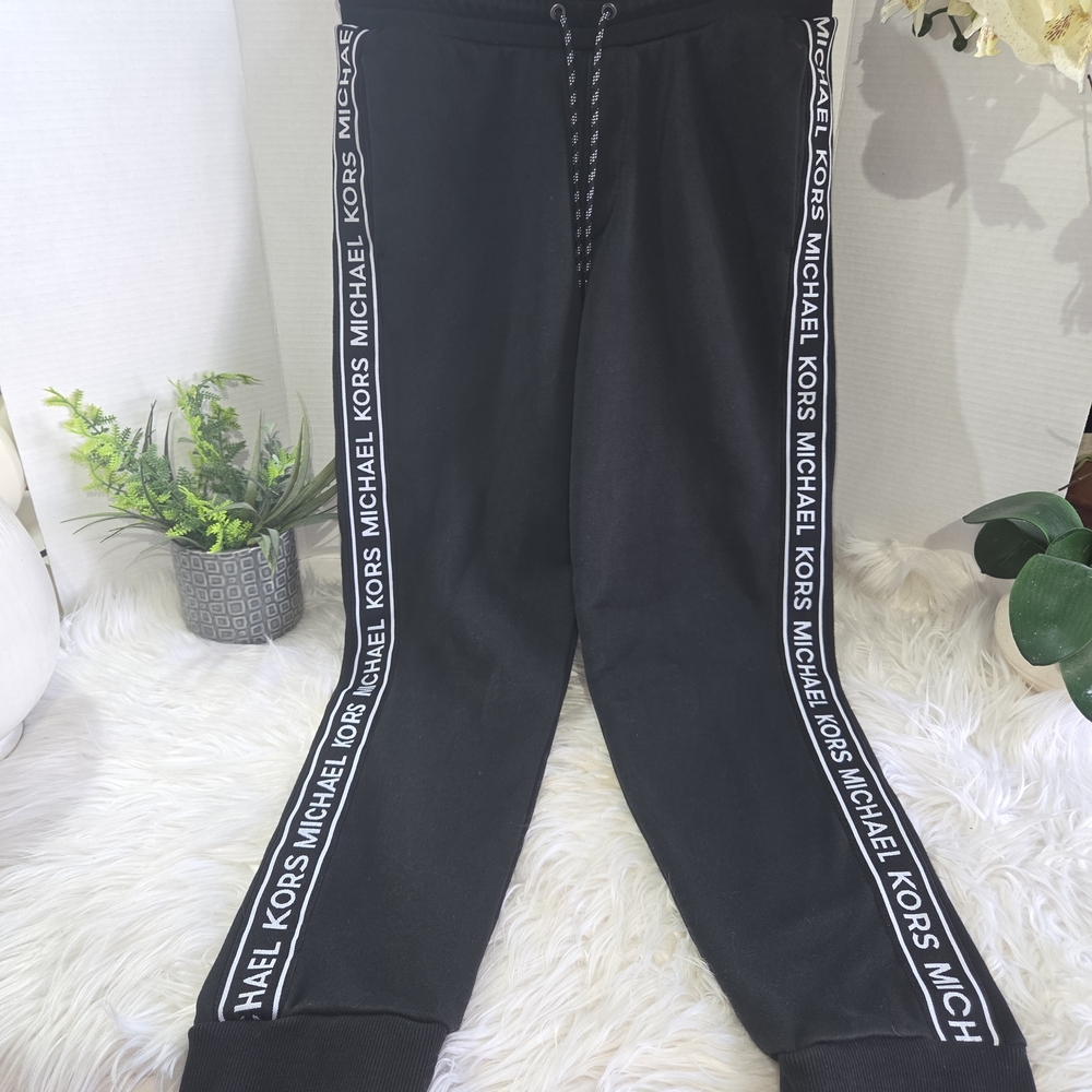 Michael Kors Black Logo-Trim Hoodie & Joggers Set - Picture 7 of 15